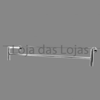 Arara Luxo Reta para Vidro 1.20m